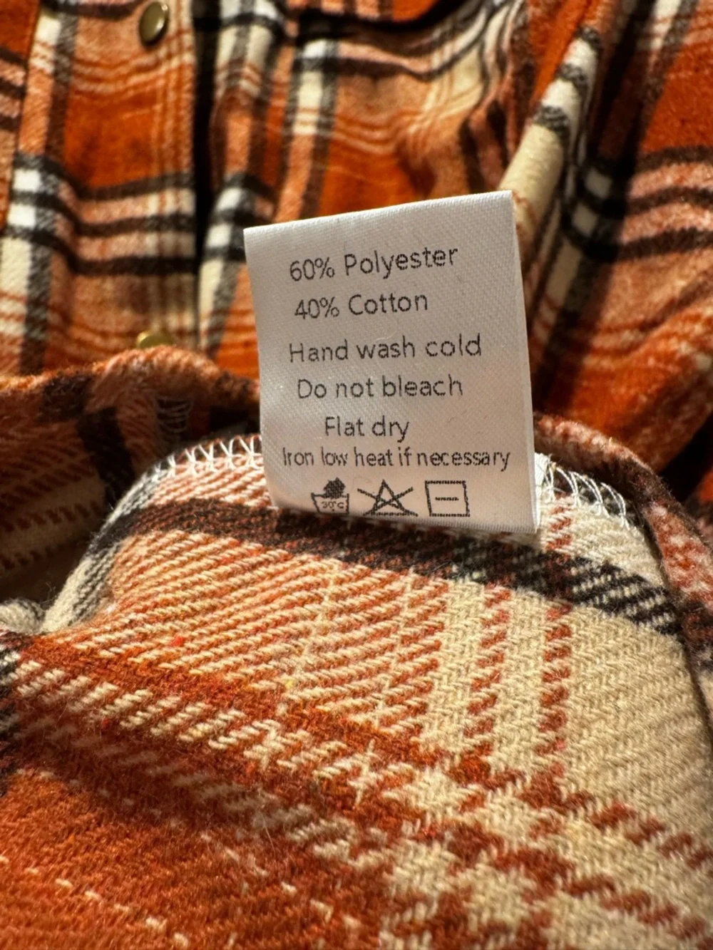 Rust Plaid Button-Up Shacket - Picture 3 of 3